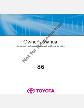 toyota 86 2012-2013 owners manual